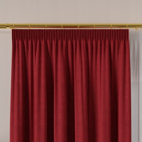 MANUEL Tkanina na zasłony, wys. 300cm, kolor 794 czerwony TD0016/TDP/794/000300/1