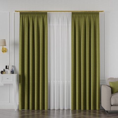 MANUEL Tkanina na zasłony, wys. 300cm, kolor 807 zielony TD0016/TDP/807/000300/1