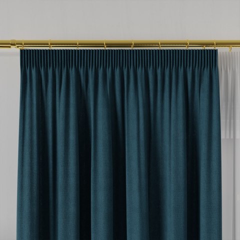 MANUEL Tkanina na zasłony, wys. 300cm, kolor 812 petrol; ciemny turkusowy TD0016/TDP/812/000300/1