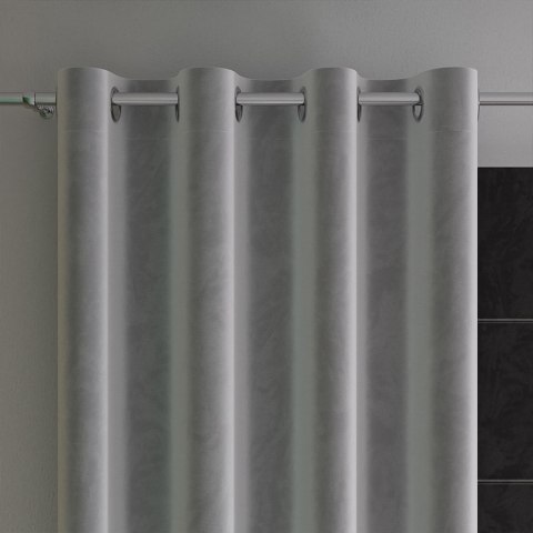 VELVI Zasłona gotowa na przelotkach, 160x140cm, kolor 005 jasny szary VELVI0/ZGP/005/140160/1