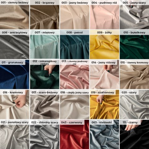 VELVI Zasłona gotowa na przelotkach, 140x260cm, kolor 006 ciemny szary; antracytowy VELVI0/ZGP/006/140260/1