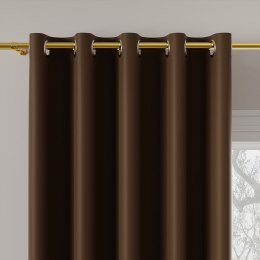 DONA Tkanina dekoracyjna typu dimout/blackout, wys. 280cm, kolor 012 brązowy TD0015/TDP/012/000280/1