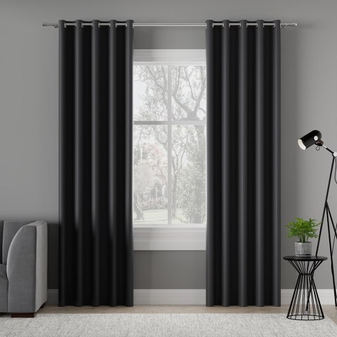 DONA Tkanina na zasłony typu dimout/blackout, wys. 280cm, kolor 205 ciemny szary; antracytowy TD0015/TDP/205/000280/1