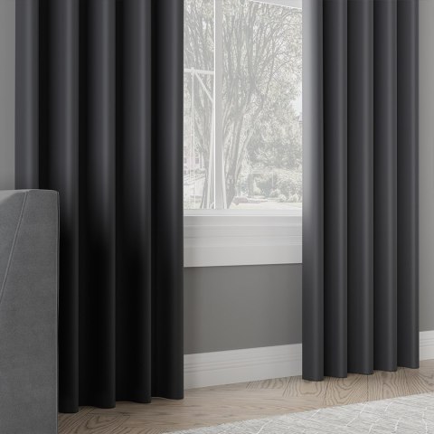 DONA Tkanina na zasłony typu dimout/blackout, wys. 280cm, kolor 205 ciemny szary; antracytowy TD0015/TDP/205/000280/1