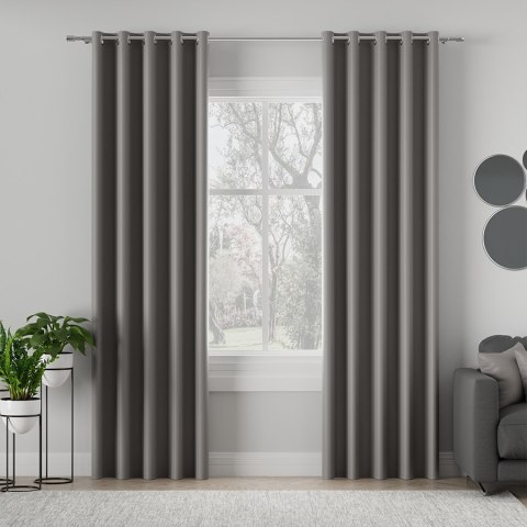 DONA Tkanina na zasłony typu dimout/blackout, wys. 280cm, kolor 206 szary TD0015/TDP/206/000280/1
