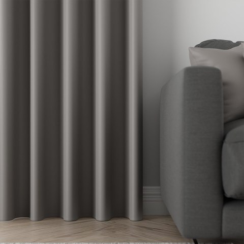 DONA Tkanina na zasłony typu dimout/blackout, wys. 280cm, kolor 206 szary TD0015/TDP/206/000280/1