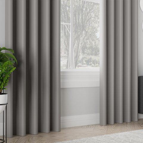 DONA Tkanina na zasłony typu dimout/blackout, wys. 280cm, kolor 206 szary TD0015/TDP/206/000280/1