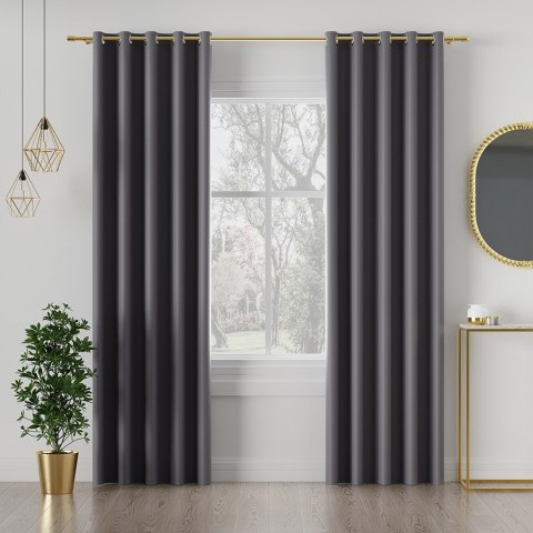 DONA Tkanina na zasłony typu dimout/blackout, wys. 280cm, kolor 208 stalowy szary TD0015/TDP/208/000280/1