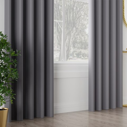 DONA Tkanina na zasłony typu dimout/blackout, wys. 280cm, kolor 208 stalowy szary TD0015/TDP/208/000280/1