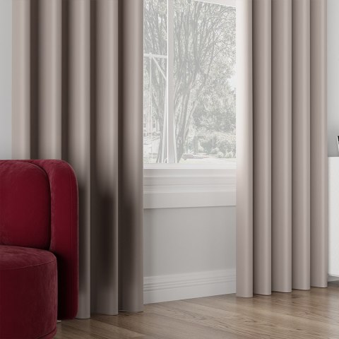 DONA Tkanina na zasłony typu dimout/blackout, wys. 280cm, kolor 212 ciemny chłodny beżowy TD0015/TDP/212/000280/1