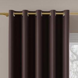 DONA Tkanina dekoracyjna typu dimout/blackout, wys. 280cm, kolor 224 czekoladowy brązowy TD0015/TDP/224/000280/1