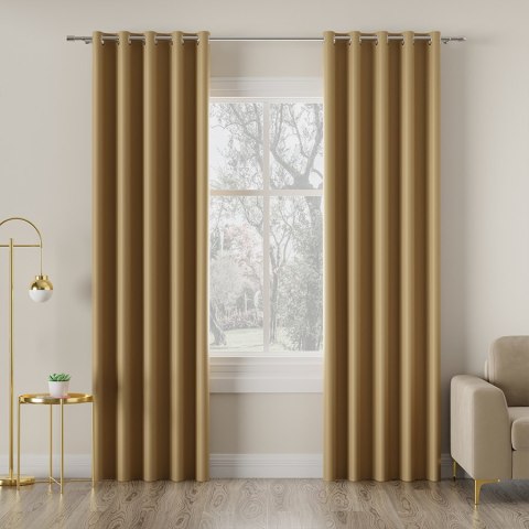 DONA Tkanina na zasłony typu dimout/blackout, wys. 280cm, kolor 377 ciemny ciepły beżowy TD0015/TDP/377/000280/1