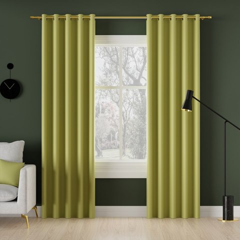 DONA Tkanina na zasłony typu dimout/blackout, wys. 280cm, kolor 814 zielony limonkowy TD0015/TDP/814/000280/1