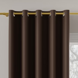 DONA Tkanina dekoracyjna typu dimout/blackout, wys. 280cm, kolor 839 ciemny ciepły brązowy TD0015/TDP/839/000280/1