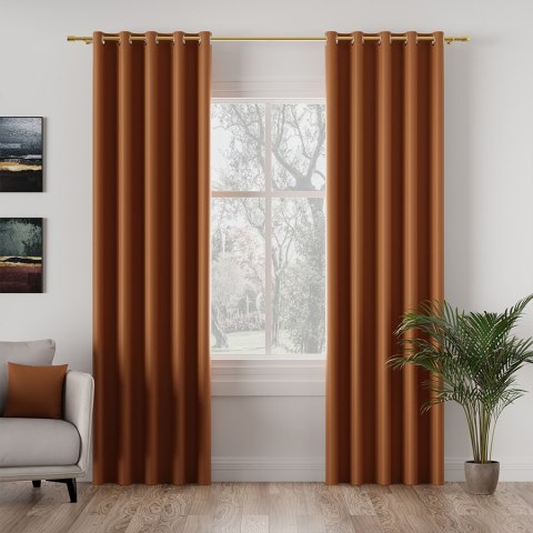 DONA Tkanina na zasłony typu dimout/blackout, wys. 280cm, kolor 841 ciemny pomarańczowy TD0015/TDP/841/000280/1