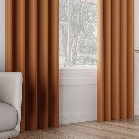 DONA Tkanina na zasłony typu dimout/blackout, wys. 280cm, kolor 841 ciemny pomarańczowy TD0015/TDP/841/000280/1