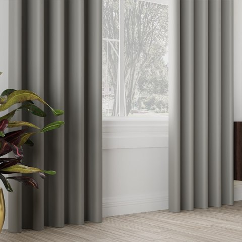 DONA Tkanina na zasłony typu dimout/blackout, wys. 280cm, kolor 843 ciepły szary TD0015/TDP/843/000280/1