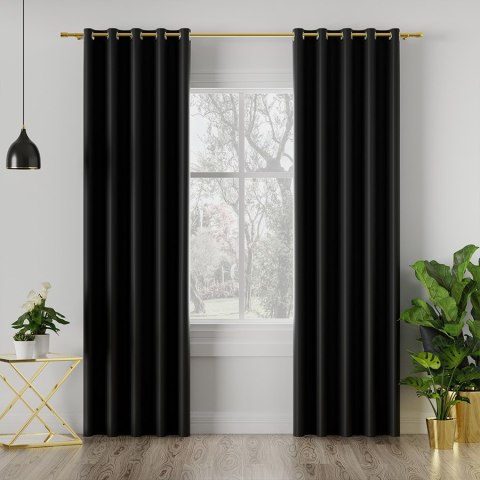 DONA Tkanina na zasłony typu dimout/blackout, wys. 280cm, kolor 846 czarny TD0015/TDP/846/000280/1