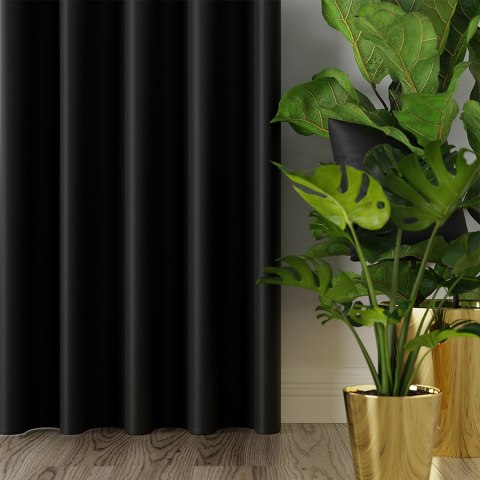 DONA Tkanina na zasłony typu dimout/blackout, wys. 280cm, kolor 846 czarny TD0015/TDP/846/000280/1