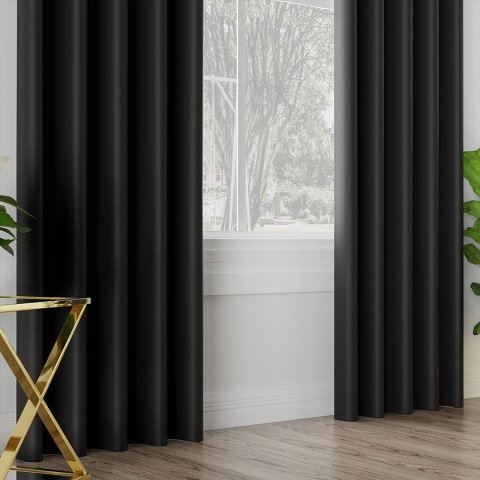 DONA Tkanina na zasłony typu dimout/blackout, wys. 280cm, kolor 846 czarny TD0015/TDP/846/000280/1