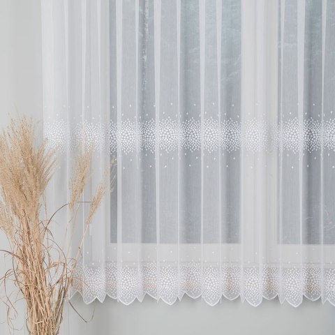 Firanka haftowana, pasowa, wys. 160cm, kolor biały 112853/000/001/000160/1
