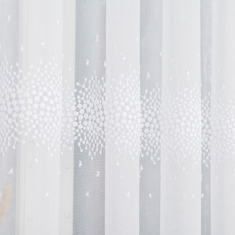 Firanka haftowana, pasowa, wys. 160cm, kolor biały 112853/000/001/000160/1