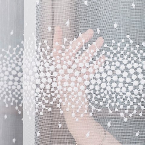 Firanka haftowana, pasowa, wys. 160cm, kolor biały 112853/000/001/000160/1