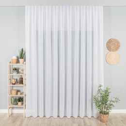 Firanka fantazyjna trudnopalna z ołowianką, wys. 300cm, kolor biały BATIS0/FRE/001/000300/1