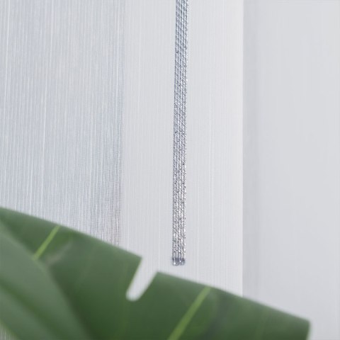 Firanka z ołowianką, wys. 300cm, kolor 005 biały z szarym 271026/OLO/005/000300/1