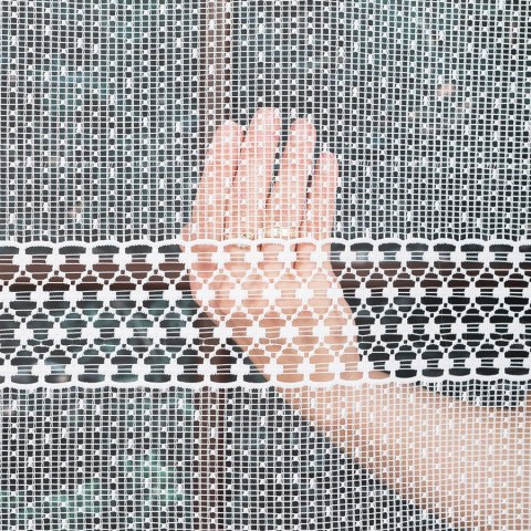 Firanka żakardowa, pasowa, wys. 175cm, kolor biały 044165/000/001/000175/1