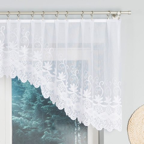 JOWITA Firanka żakardowa gotowa, pasowa, 80x300cm, kolor biały 018960/FBL/001/300080/1