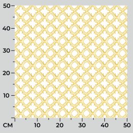 LIBERIA Tkanina dekoracyjna wodoodporna, szer. 180cm, kolor 008 żółto-biały 042512/TZM/008/180000/1