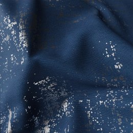 ANGELA Tkanina dekoracyjna, wys. 320cm, kolor 037 ciemny niebieski ze srebrnym nadrukiem TD0020/TDP/037/000320/1