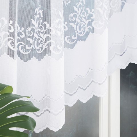 GENOWEFA Firanka żakardowa gotowa, 120x300cm, kolor biały 023419/FBL/001/300120/1