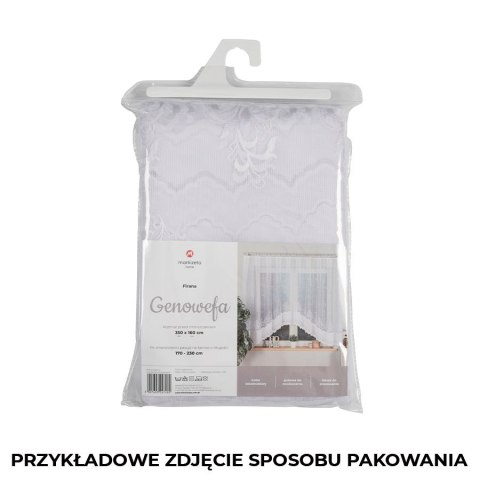 GENOWEFA Firanka żakardowa gotowa, 120x300cm, kolor biały 023419/FBL/001/300120/1