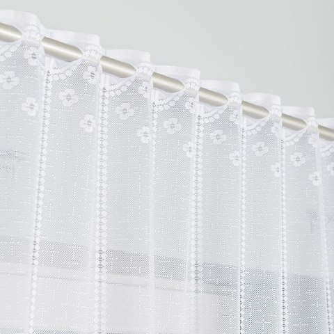 KLEMENTYNA Firanka żakardowa gotowa, 120x200cm, kolor biały 018539/FBL/001/200120/1