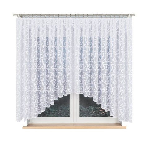 LEOKADIA Firanka żakardowa gotowa, 155x400cm, kolor biały 023034/FBL/001/400155/1