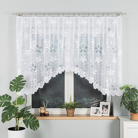 RENATA Firanka żakardowa gotowa, 130x300cm, kolor biały 049885/FBL/001/300130/1