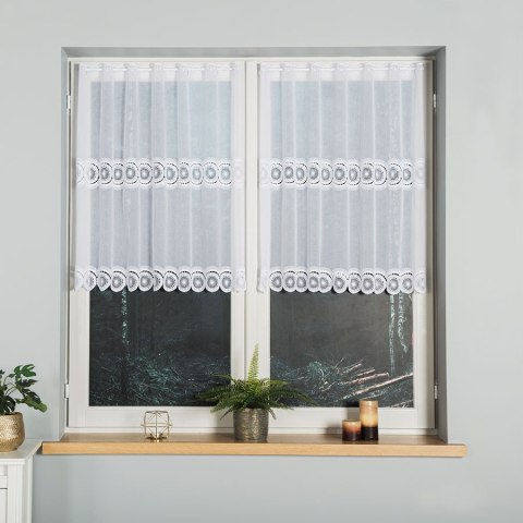 Zazdrostka z aplikacją, pasowa, wysokość 90cm, kolor 001 biały - 112831 112769/000/001/000090/1