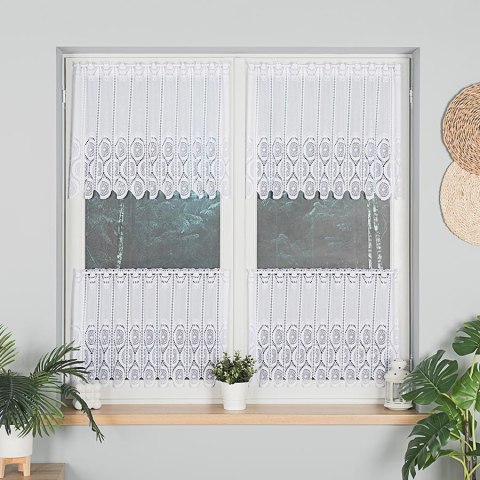 Zazdrostka żakardowa panelowa, wys. 50cm, kolor biały 018535/000/001/000050/1