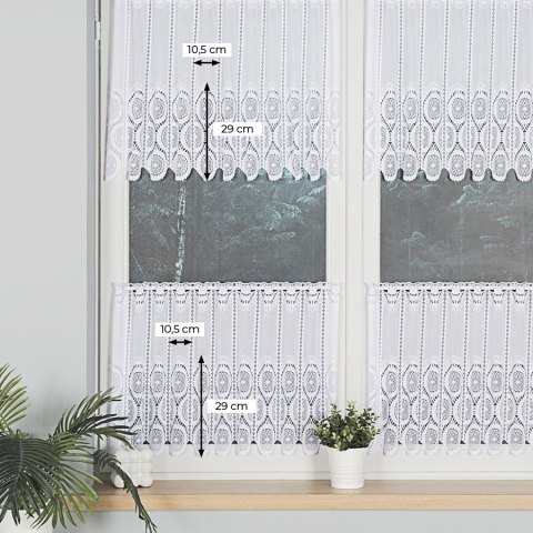 Zazdrostka żakardowa panelowa, wys. 50cm, kolor biały 018535/000/001/000050/1