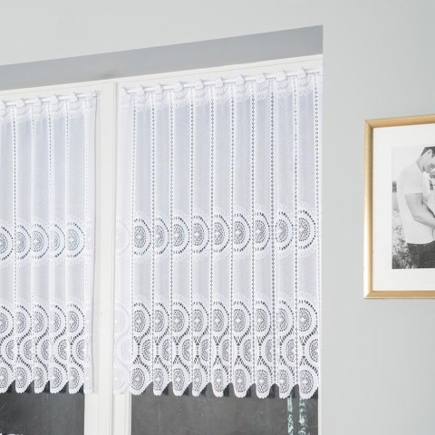 Zazdrostka żakardowa panelowa, wys. 90cm, kolor biały 018535/000/001/000090/1