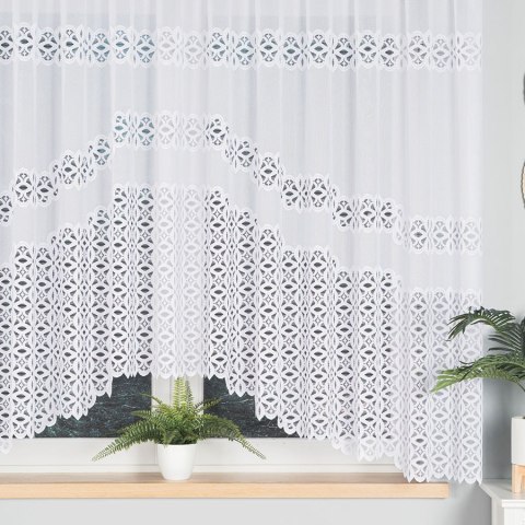 ADRIANNA Firanka żakardowa gotowa, 160x300cm, kolor biały 018869/FBL/001/300160/1