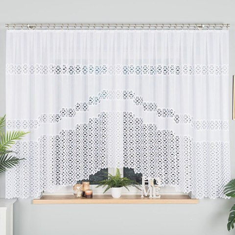 ADRIANNA Firanka żakardowa gotowa, 160x400cm, kolor biały 018869/FBL/001/400160/1