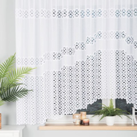 ADRIANNA Firanka żakardowa gotowa, 160x400cm, kolor biały 018869/FBL/001/400160/1