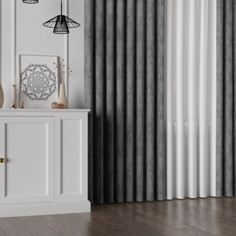 ARON Tkanina na zasłony, wys. 300cm, kolor 001 szary 056003/TDP/001/000300/1