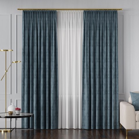 ARON Tkanina na zasłony, wys. 300cm, kolor 014 niebieski 056003/TDP/014/000300/1