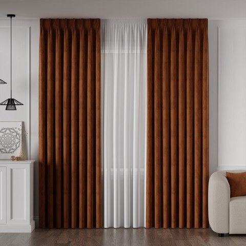 ARON Tkanina na zasłony, wys. 300cm, kolor 016 rdzawy pomarańczowy 056003/TDP/016/000300/1