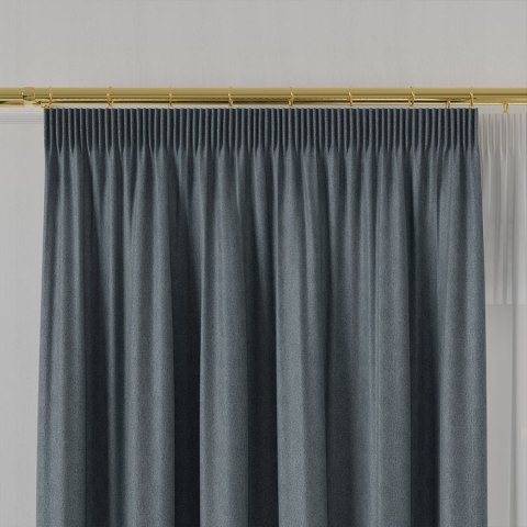 DIEGO Tkanina na zasłony, wys. 295cm, kolor 023 niebieski 043090/TDP/023/000295/1