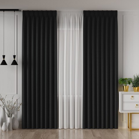 DIEGO Tkanina na zasłony, wys. 295cm, kolor 031 czarny 043090/TDP/031/000295/1